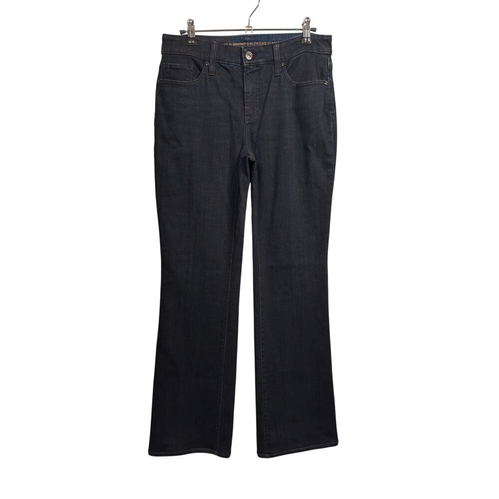 Chico's Jeans Womens Size 2 Blue Dark Wash So Slimming Girlfriend Flare Stretch